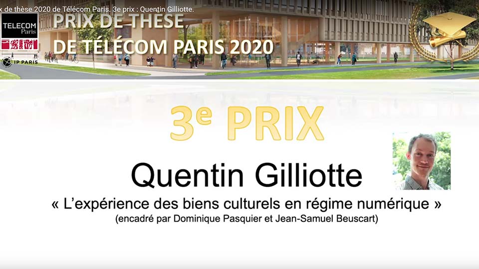 Prix de thèse 3 : Quentin Gilliotte