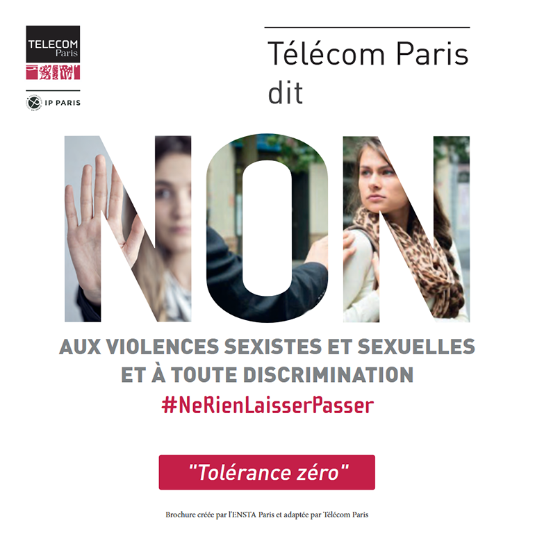 Non aux violences sexistes et sexuelles NON aux violences sexistes et sexuelles et à toute discrimination (couverture brochure)